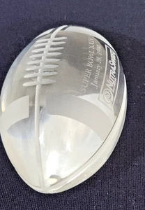 Super Bowl 37 Crystal Football XXXVII Briefbeschwerer Werbung NutraSweet - Bild 1 von 9
