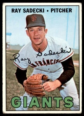 1967 TOPPS RAY SADECKI  SAN FRANCISCO GIANTS #409 G/VG - Image 1 of 2
