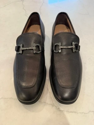 Salvatorre Ferragamo Scarlet Bit Calfskin Leather Loafer Nero Size 10.5 - Image 1 of 4