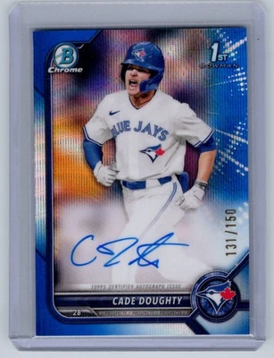 2022 Bowman - Cade Doughty Prospect Auto #CDA-CDY Blue Wave /150 - Image 1 of 2