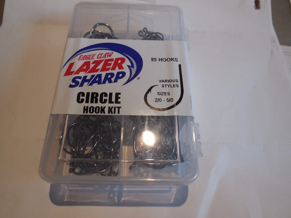 Eagle Claw ECCIRCA3 255 Hooks Platinum Black Lazer Sharp Circle Hook Assortment