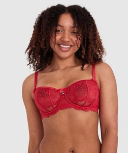 bras n things Bethany Underwire Bra - Red Size AU 12DD - Picture 1 of 5