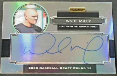 Wade Miley 2008 Razor Metal Autograph Rookie (4/6) Milwaukee Brewers Auto Cubs - Image 1 of 2