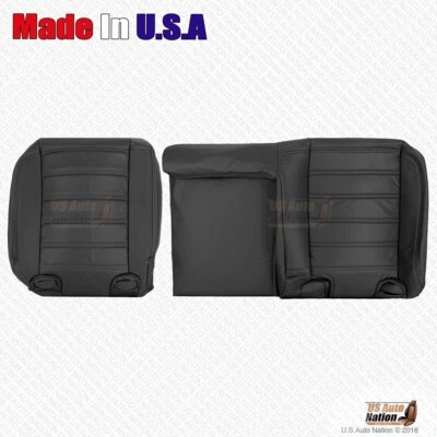 2005 2006 2007 Hummer H2 REAR Driver & Passenger Tops Genuine Leather Cover Blk - Image 1 of 4