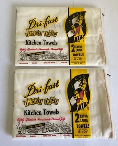 Toallas de cocina Dri-Fast de colección década de 1950 - dos paquetes de 2 quilates sellado algodón - Imagen 1 de 1
