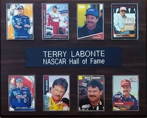 Terry Labonte NASCAR 8-Card 12x15 Cherry-Finished Plaque - Picture 1 of 1