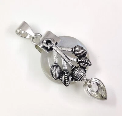 Натуральный круглый опалит драгоценный камень подвеска ювелирных изделий для друга подарок - Изображение 1 из 4