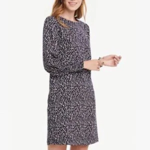 VESTIDO ANN TAYLOR MULTICOLOR MANGAS GLOBO PUÑOS ACANALADOS TALLA: 0 NUEVO CON ETIQUETAS - Imagen 1 de 6