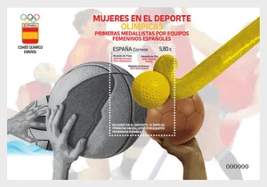 spain 2021 espagne Women In Sports OLYMPIC Medalists hockey basketball ms1v mnh - Picture 1 of 1