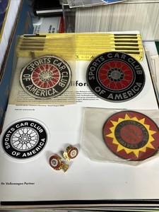SCCA Sports Car Club Of America Grill Badge License Plate Topper Lot Patch Pins