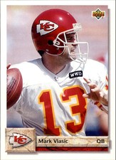 1992 Upper Deck Football Card #584 Mark Vlasic