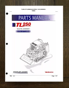 250 TL CRAWLER LOADER SERVICE PARTS MANUALTAKEUCHI TL250 BU3Z004-1 - - Picture 1 of 16