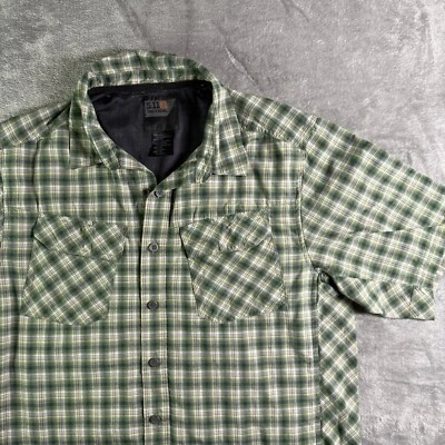 5.11 Tactical Plaid Shirt Short Sleeve Button Up Outdoor Work Green Size M - Image 1 of 4