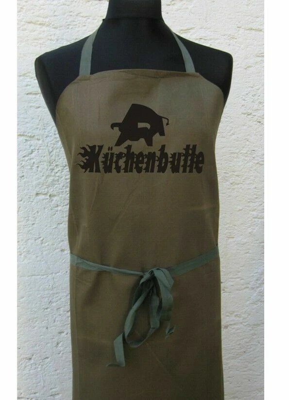 Kitchen Boy Apron Grill Apron Cook Apron BBQ Flames Fun Apron Bull Kitchen Foto 1 de 1