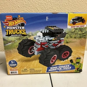 Mega Hot Wheels Monster Trucks: 194pc BONE SHAKER Wonder Builders Set! (NEW) - Picture 1 of 2