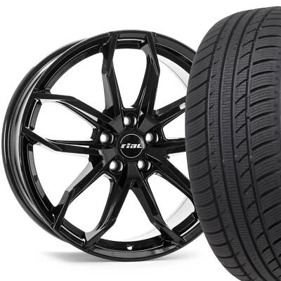 18 Zoll Winterräder fr Skoda Kodiaq RS 235/55 R18 ABE Radsatz Winter Alu Schwarz - Bild 1 von 4