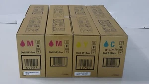 4X Genuine Dell 5110CN CMY GD900 KD557 JD750 High Capacity Cartridge Toner - Picture 1 of 6