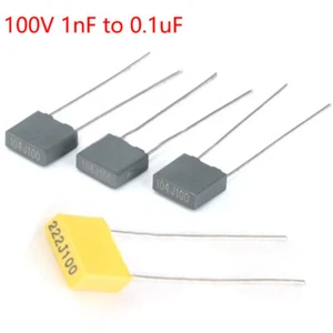 1nF 2,2 nF 4,7 nF 22nF 47nF 0,1 uF 100 V condensatori correzione pellicola di polipropilene - Foto 1 di 8