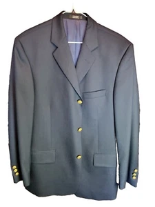 John Weitz Signature Collection Black Blazer Suit Blazer 100%wool Made In Poland - Picture 1 of 5