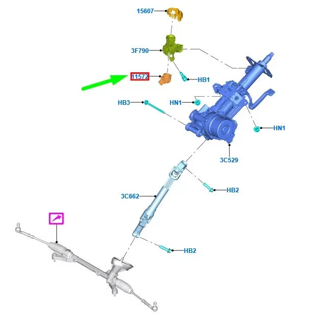 Genuine Ford Fiesta Focus Puma Ranger & Transit Courier Ignition Switch 2430658 - Image 1 of 1