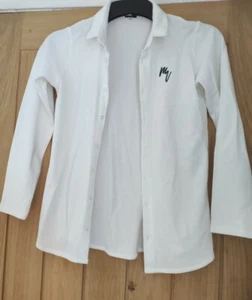 White Long Sleeve Size Age 9/10 Years River Island - Picture 1 of 3