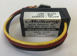 MULBERRY AA-106 PHOTO ELECTRIC CONTROL 208VAC 1000W 4.8AMP - Picture 1 of 6