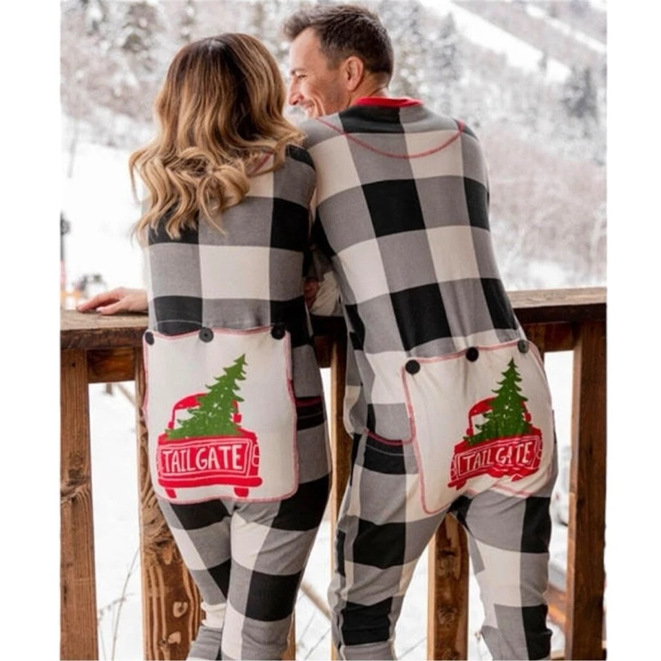 Lazy One Puerta Trasera Unisex Adulto Flapjack Navidad Pijama Long Johns L Foto 1 de 4