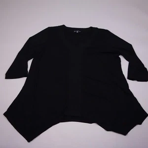 Adrianna Papell Shirt Womans 1X Blouse Top Black - Picture 1 of 10