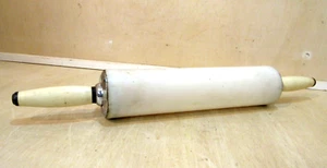 Melamine White / Black  Rolling Pin With Chrome 17"  - Picture 1 of 5