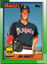 1990 Topps Jim Abbott  NNO California Angels