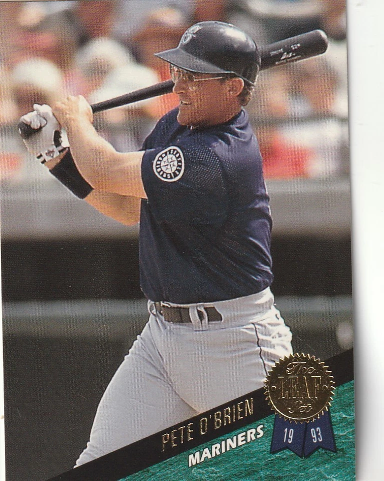 FREE SHIPPING-MINT-1993 Leaf Pete O'Brien #412 MARINERS - Image 1 of 1