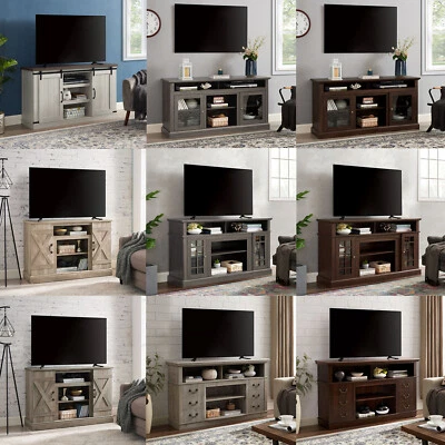 Consola multimedia de TV de granja con soporte para centro de entretenimiento para televisores de 60 pulgadas 65 pulgadas 70 pulgadas Foto 1 de 4