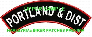 CUSTOM/MADE TO ORDER (BLOCK FONT) UPPER ROCKER ONLY .... BIKER PATCH - Picture 1 of 1