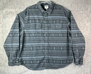 Old Navy Blue Aztec Southwest Print Thick Flannel Shirt Men's Size 2XL - Bild 1 von 8
