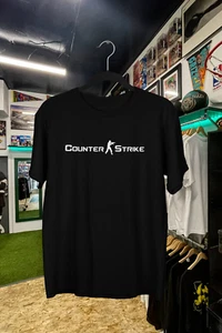 Vintage Counter Strike text Logo T-Shirt - 1999 Classic FPS Gaming Esports Tee - Picture 1 of 4