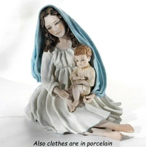 Statua Porcellana Capodimonte figura di Madonna con Gesù bambino fatta in Italia - Imagen 1 de 12