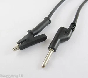 Hochspannung Silikon Kabel Alligator Test Blei Clip zu Bananenstecker schwarz 1m/3 Fuß - Bild 1 von 2
