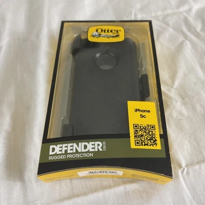 Funda y funda/clip Otter Box Defender Series negras para iPhone 5C Foto 1 de 4