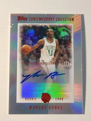 2003-04 Topps Contemporary Collection - Marcus Banks #26 20/50 (AU, RC) Red - Image 1 of 2