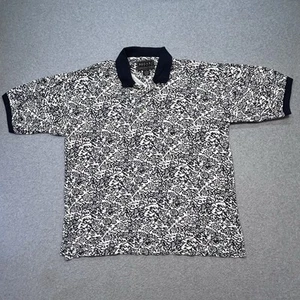 Vintage 90s Bogari Studio Shirt Herren All Over Print Golf Polo Preppy Größe M - Bild 1 von 5