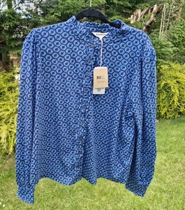 Boden Size 18 Ruffle Neck Jersey Shirt-T1471-Q15 - Picture 1 of 5