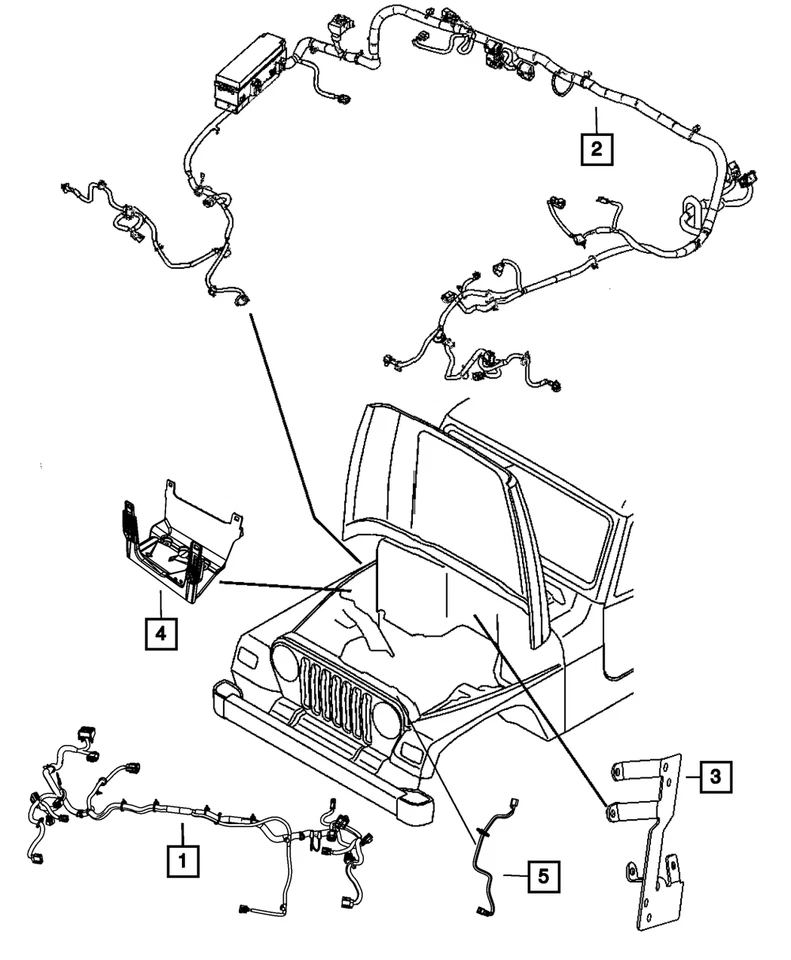 Genuine Mopar Headlamp Wiring 68091176AE - Image 1 of 1