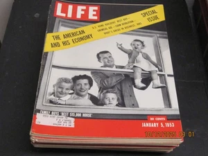 LIFE MAGAZINE 1953 JANUARY 5 FAMILY BUYS BEST $15,000 HOUSE - Picture 1 of 1