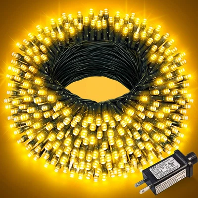 100FT 300 LED Christmas Lights, Warm White Christmas Tree Lights with 8 Modes Wa - Image 1 of 4