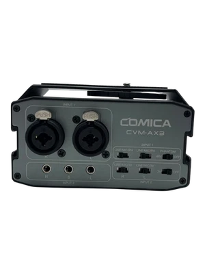 Comica CVM-AX3 Audio Mixer, Dual XLR/3.5mm/6.35mm Mic Preamp with Phantom Power - Image 1 of 3