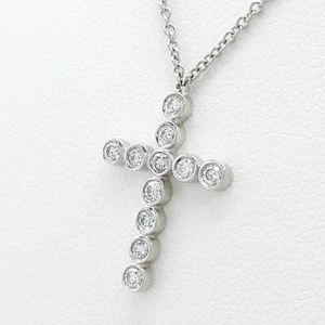 Collar de diamantes con cruz de jazz TIFFANY & Co. PT950 - Imagen 1 de 7