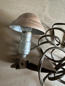 Miniatur Vintage Art Deco MCM Metall Klemm Lese Allzweck Lampe guter Zustand - Bild 1 von 7