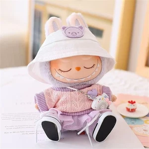 For LABUBU 17cm Doll Outfit Sweater Hat Skirts Jumpsuit Clothes No Doll - Picture 1 of 12