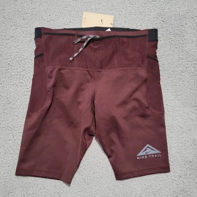 NIKE Trail Lava Loops Dri-FIT Correr 1/2 Longitud Mallas Pantalones Cortos Hombres MEDIANO Granate Foto 1 de 4