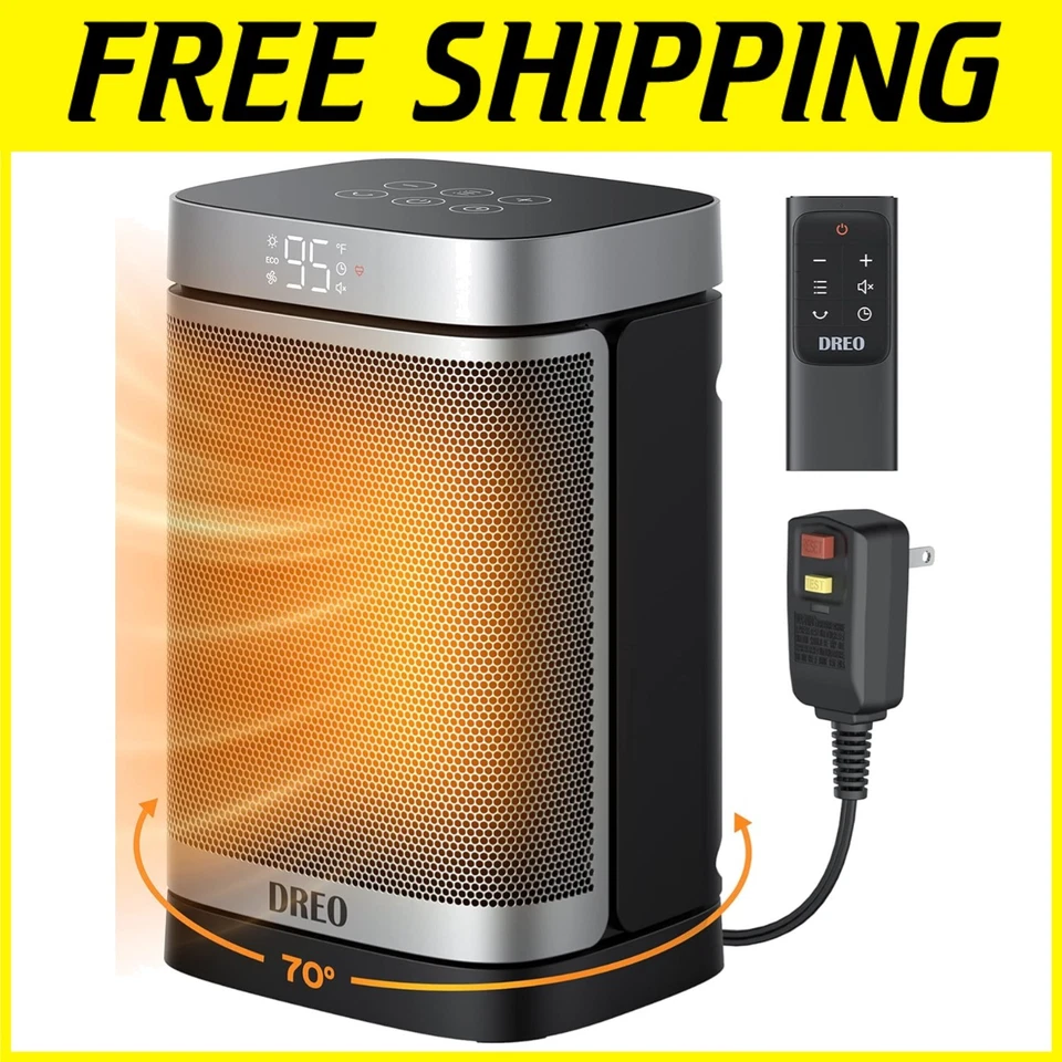 Portable Bathroom Space Heater, 1500W Quiet Ceramic Heater - Image 1 of 4